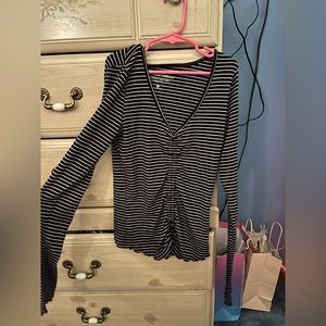 Hollister black and white striped long sleeve must have collection
